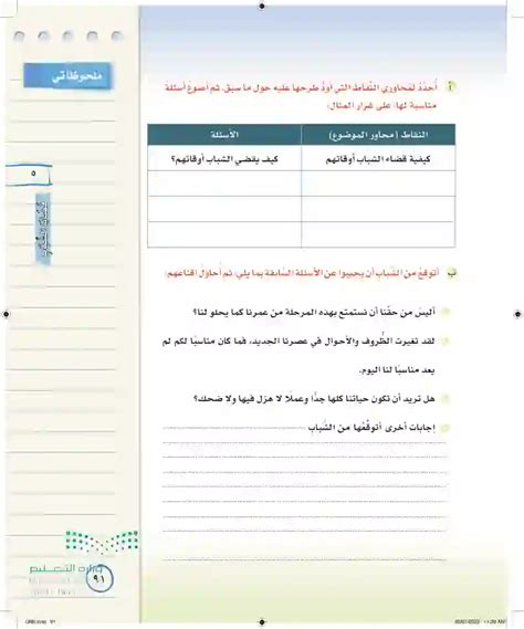 أتوقع أن يجيب الشباب على الأسئلة السابقة بالآتي ثم يحاولون إقناعهم؟
