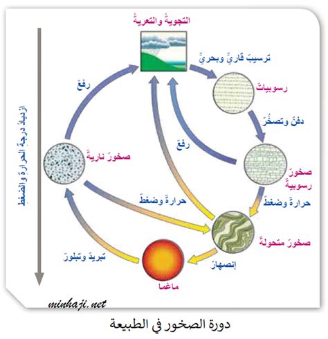 أجب عن السؤال ما الذي يمكن أن يحدث في دورة الصخور
