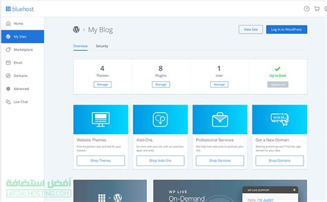 استضافة Bluehost لمواقع WordPress