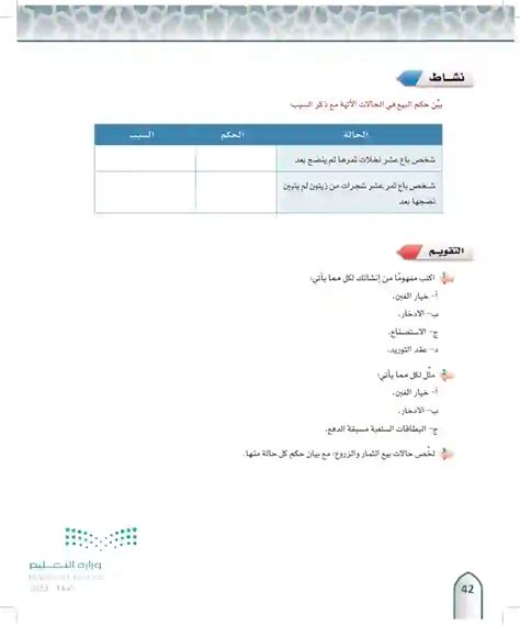 اكتب مفهومًا من إبداعك لكل من الخيارات التالية، خيار الظلم، الادخار، الاحتكار، الاستصناع، عقد التوريد