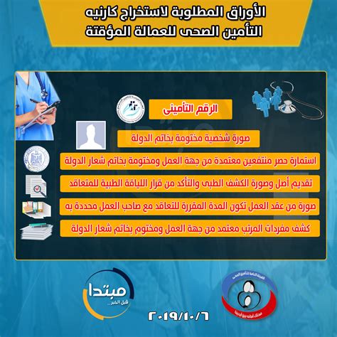 الأوراق والمستندات المطلوبة لتجديد التأمين الصحي للمقيمين