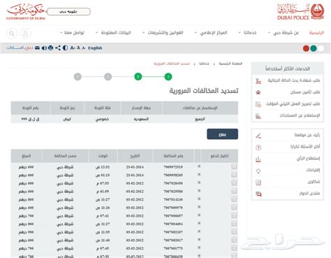 الاستعلام عن تفاصيل المخالفات المرورية بواسطة لوحة الأرقام
