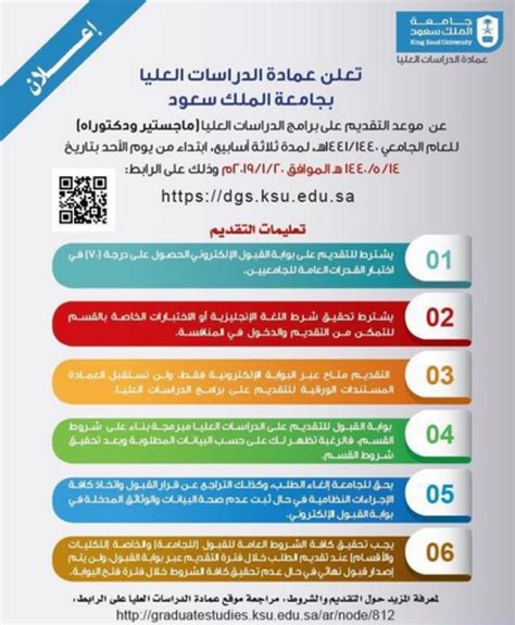 الاستفسار عن شروط ومواعيد إعادة التقديم في جامعة الملك سعود