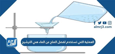 العمليه التي تستخدم لفصل الملح عن الماء هي الترشيح - مجلة أوراق العمليه التي تستخدم لفصل الملح عن الماء هي الترشيح - مجلة أوراق