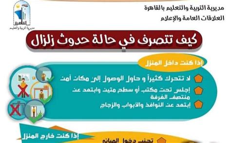المعلومات المتعلقة بالسلامة الشخصية في حالة وقوع زلزال هي