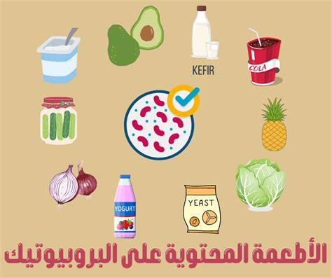 المواد الغذائية التي تحتوي على بكتيريا نافعة تسمى البروبيوتيك