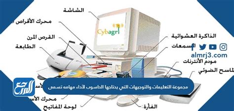 تسمى مجموعة التعليمات والإرشادات التي يحتاجها الكمبيوتر لأداء مهامه