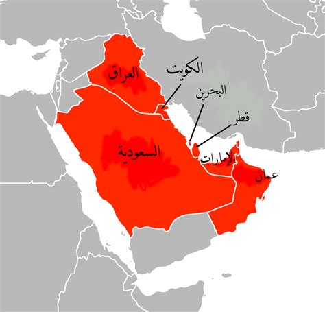 تقع دول مجلس التعاون لدول الخليج العربي في الجزء الجنوبي الغربي من قارة الحل