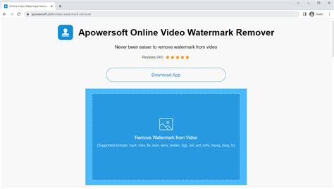 ثانيًا، مزيل العلامة المائية Apowersoft