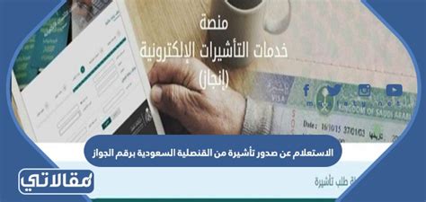 طلب إصدار تأشيرة دخول في القنصلية السعودية مع ذكر رقم جواز السفر