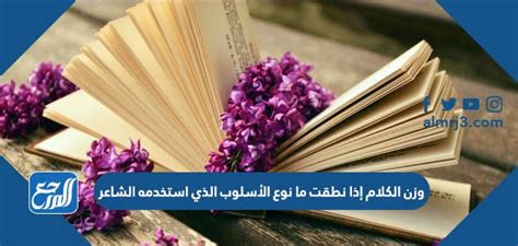 فيديو وَزِنِ الكلامَ إذا نطقت. ما نوع الأسلوب الذي استخدمه الشاعر؟