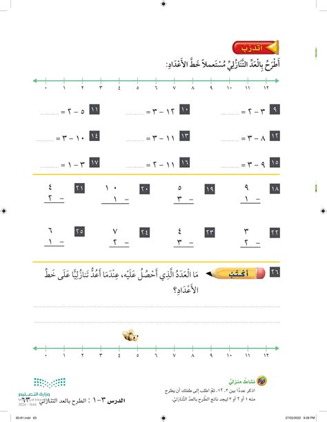 ما هو الرقم الذي أحصل عليه عند العد التنازلي لخط الأعداد