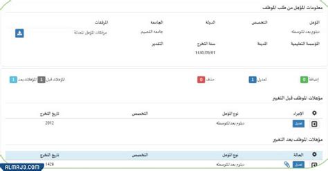 ما هي المعلومات المتعلقة بالمؤهلات الوظيفية التي يمكن تحديثها من خلال بياناتي؟
