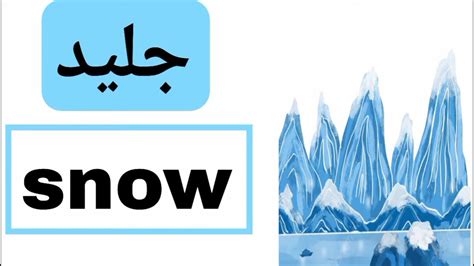مطلوب معنى كلمة جليد للإجابة بطريقة واحدة