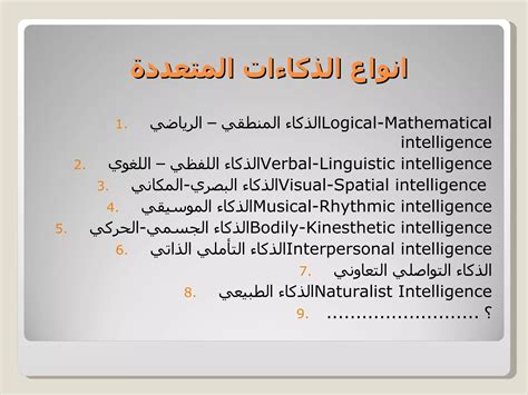 مقدمة للبحث في نظرية الذكاءات المتعددة بأنواعها