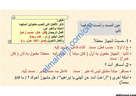 هل المسند هو الاسم الذي يخبرنا عن الموضوع وبالتالي ينقل المعنى الكامل؟ هل المسند هو الاسم الذي يخبرنا عن الموضوع وبالتالي ينقل المعنى الكامل؟