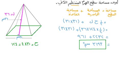 هل يمكنك إيجاد حجم هرم منتظم رباعي الأضلاع قاعدته 7 بوصات وارتفاعه 4 بوصات، وتقريب إجابتك لأقرب جزء من عشرة؟ هل يمكنك إيجاد حجم هرم منتظم رباعي الأضلاع قاعدته 7 بوصات وارتفاعه 4 بوصات، وتقريب إجابتك لأقرب جزء من عشرة؟