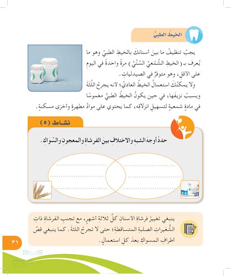 هل يمكنك تحديد أوجه الشبه والاختلاف بين الفرشاة ومعجون الأسنان وبين المسواك؟ هل يمكنك تحديد أوجه الشبه والاختلاف بين الفرشاة ومعجون الأسنان وبين المسواك؟
