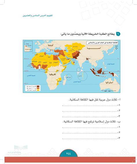 هل يمكنك تسمية ثلاث دول عربية تقل فيها الكثافة السكانية؟