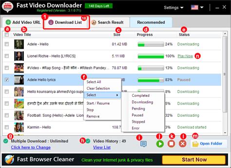 وصف Fast Video Downloader