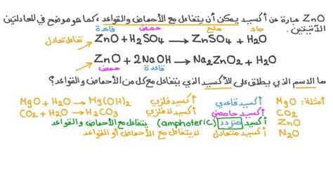 يرتبط تفاعل العنصر مع الأكسجين لتكوين أكاسيد العناصر بمفهوم ماذا؟