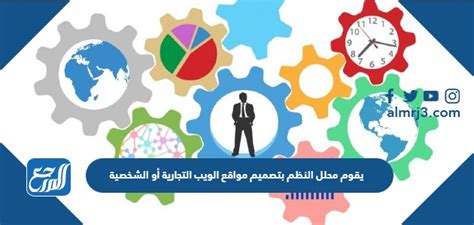 يقوم محلل النظم بتصميم مواقع تجارية أو شخصية