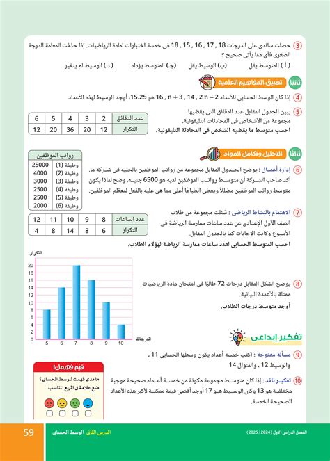 يوضح الشكل المقابل عدد الطلاب وفقًا للمادة المفضلة لديهم في فصل من 20 طالبًا.  كم عدد الطلاب الذين يفضلون أيا من الموضوعين