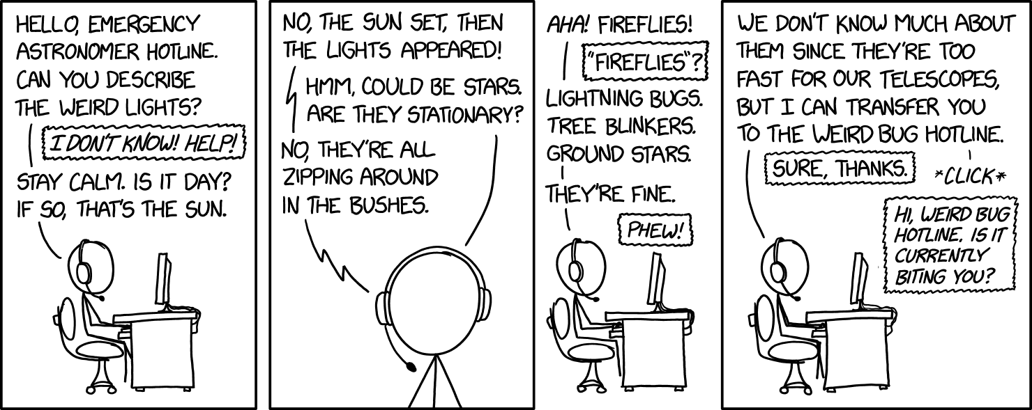 xkcd Astronomer Hotline