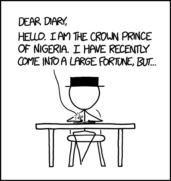 xkcd Dear Diary