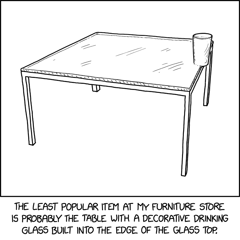 xkcd GlassTopped Table