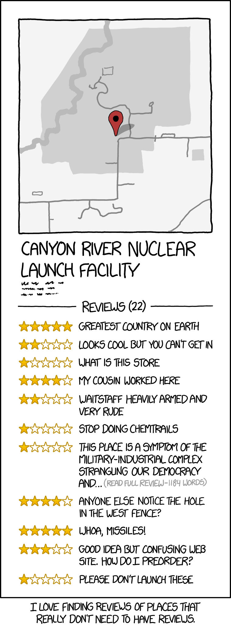 xkcd Location Reviews
