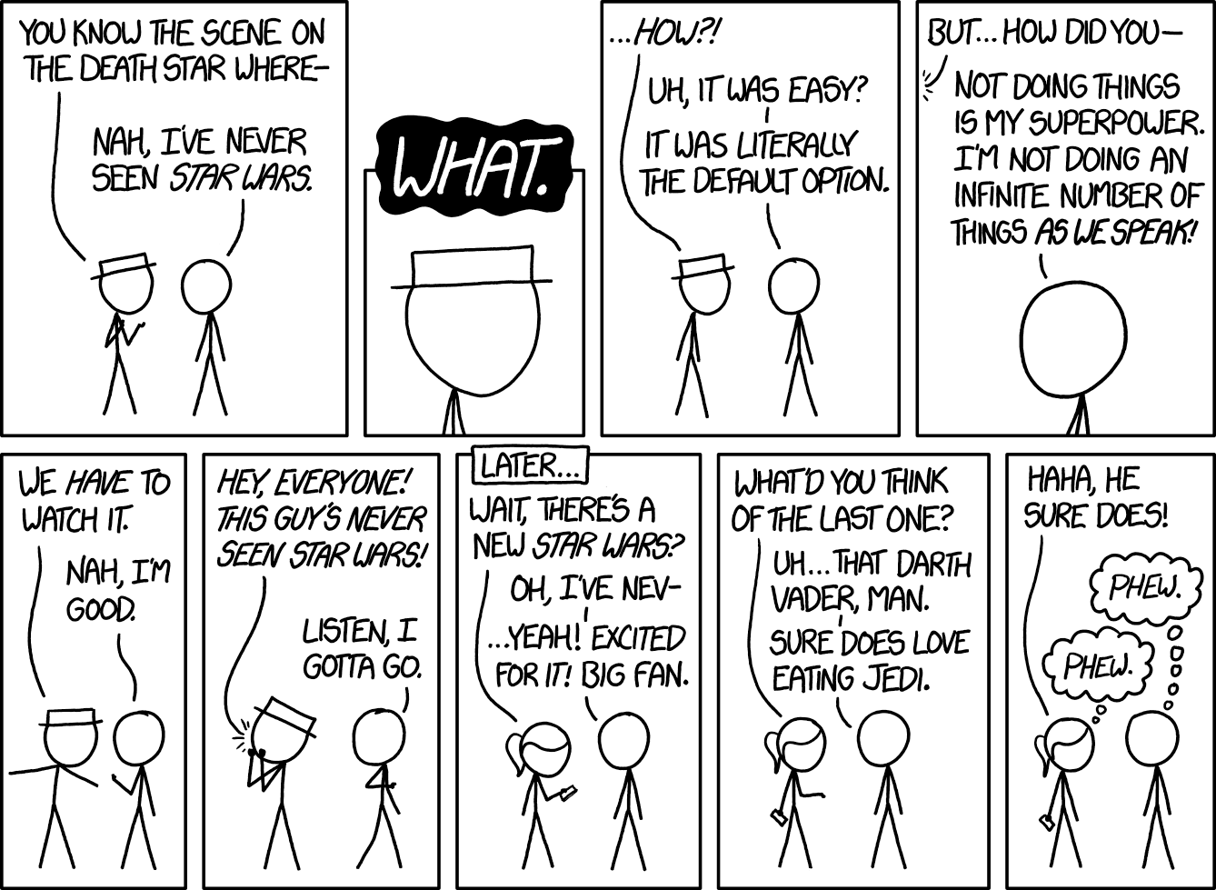 xkcd Never Seen Star Wars