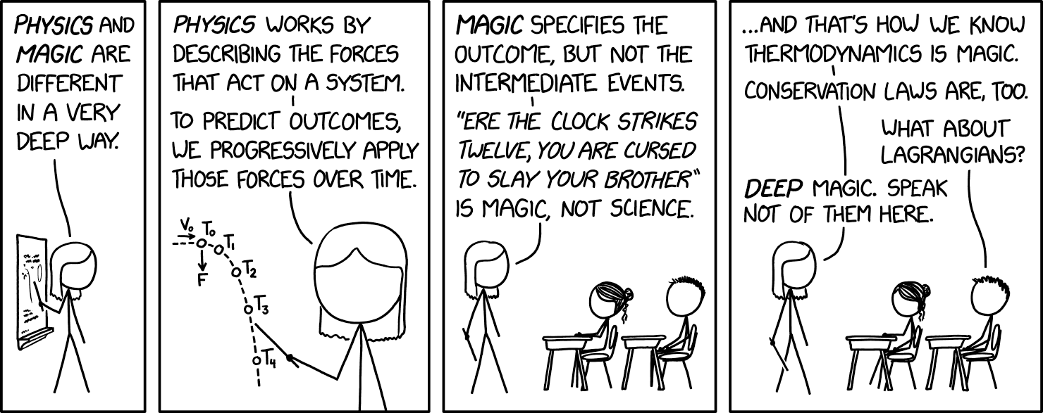 Funny on Sunday the difference between physics and magic… From