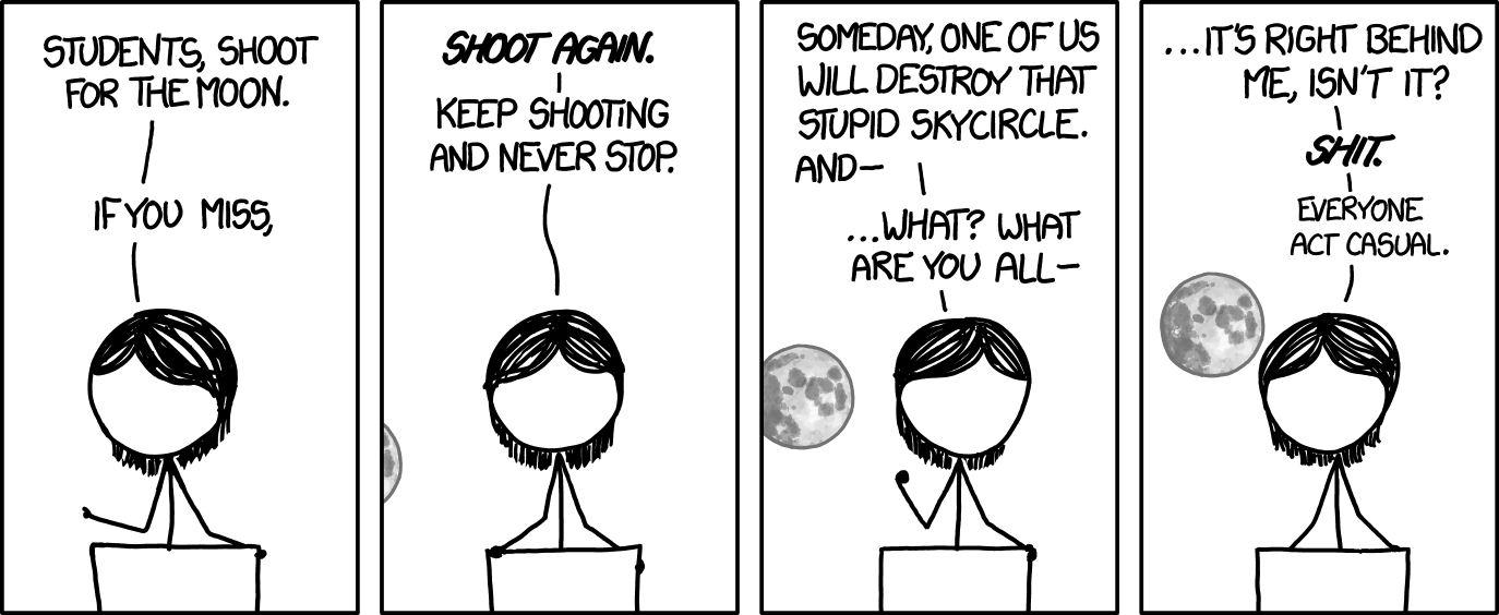 xkcd Shoot for the Moon