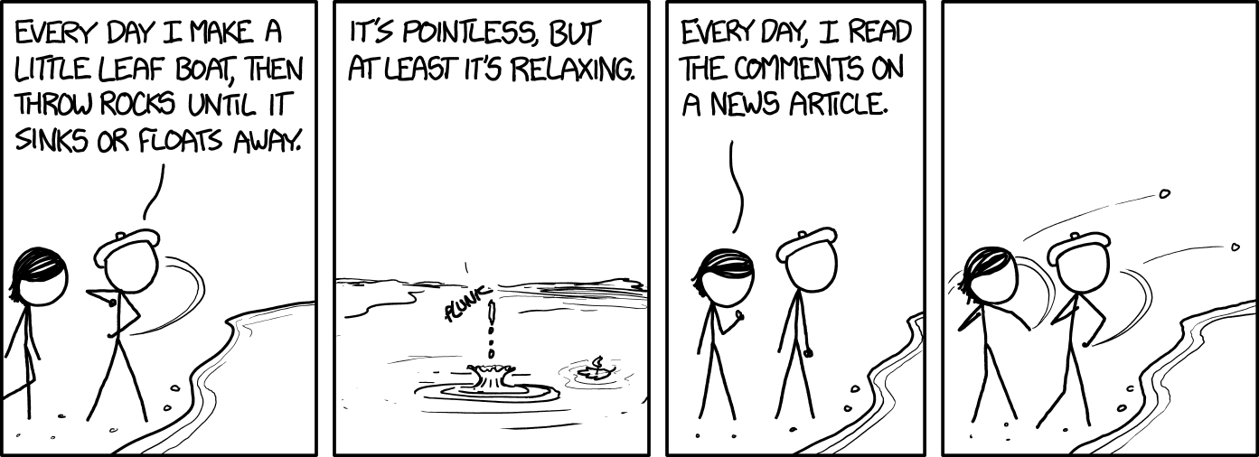 xkcd Throwing Rocks