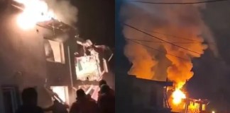 Explosión e incendio en un edificio de Santa Cruz
