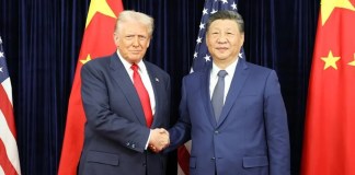 Trump llegó a Pekín en visita de Estado a China