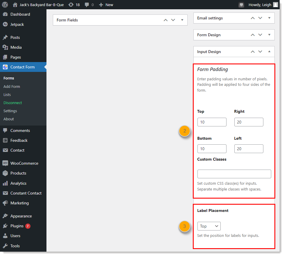 Create a 'Contact Us' form with the Constant Contact Forms for