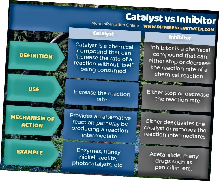 Diferencia entre catalizador e inhibidor 2020