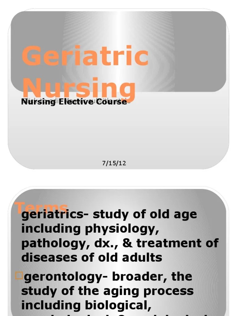 Geriatric Nursing in PDF Nursing Home Care Urinary Incontinence