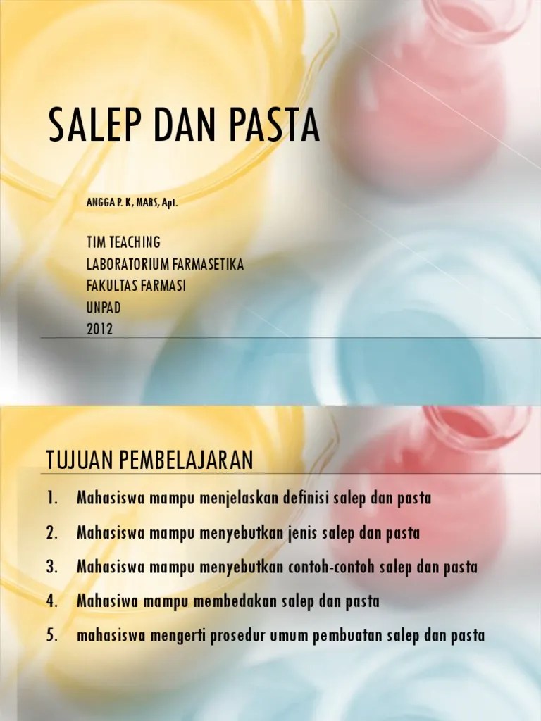 Salep Dan Pasta | PDF