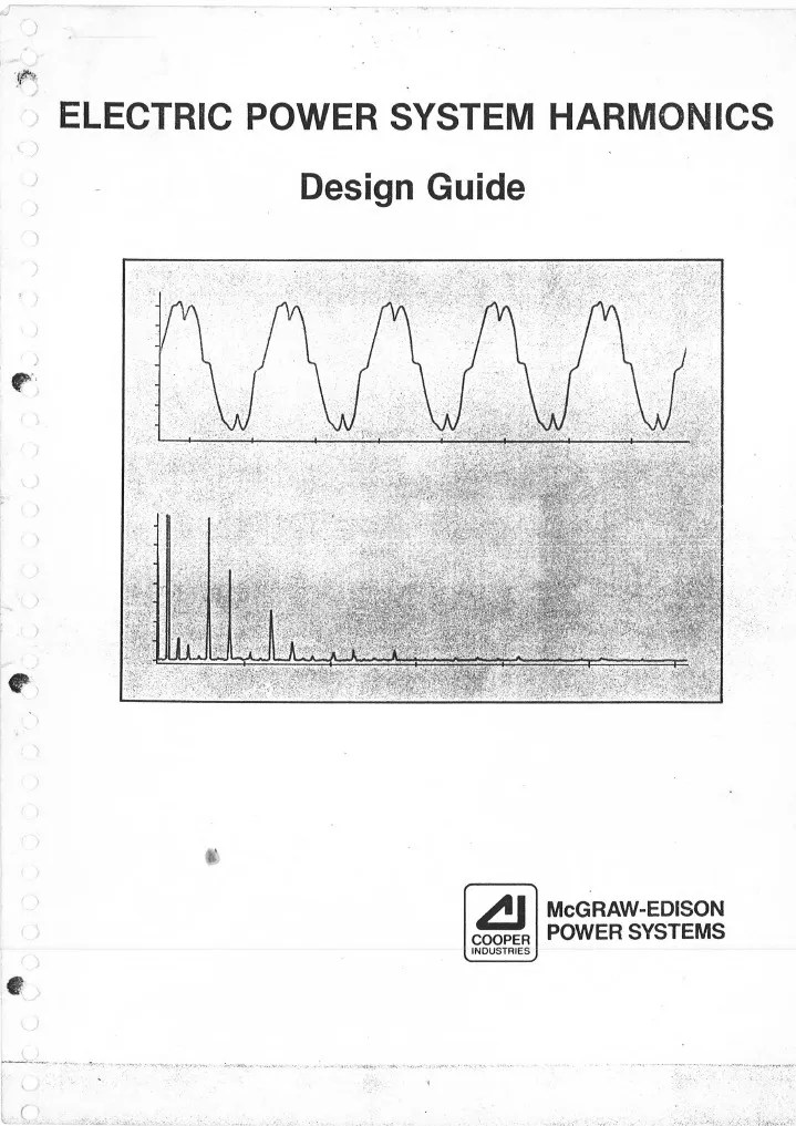 Electrical Power System Harmonics Design Guide PDF Engineering