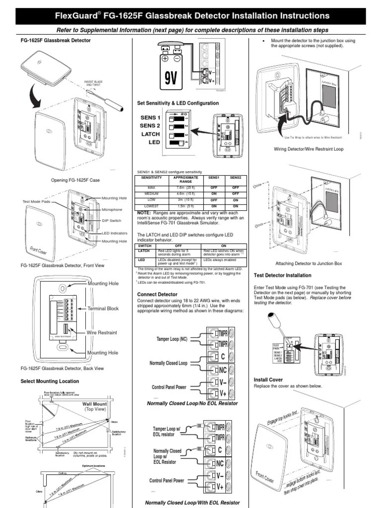 Honeywell FG1625F Install Guide | PDF | Electromagnetic Interference