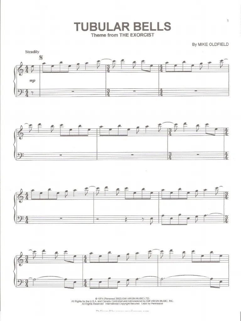 Tubular Bells Sheet Music