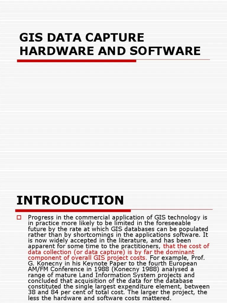 Gis Data Capture Hardware and Software PDF Geographic Information System Image Scanner
