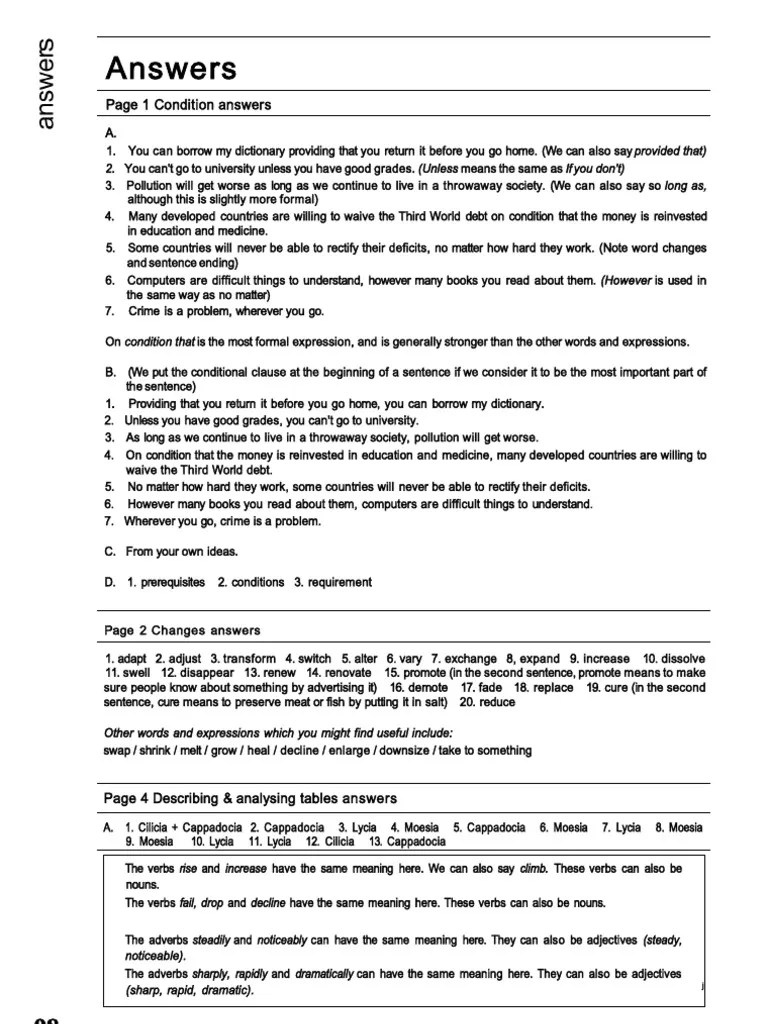 Check Your Vocabulary For Ielts Answer Key