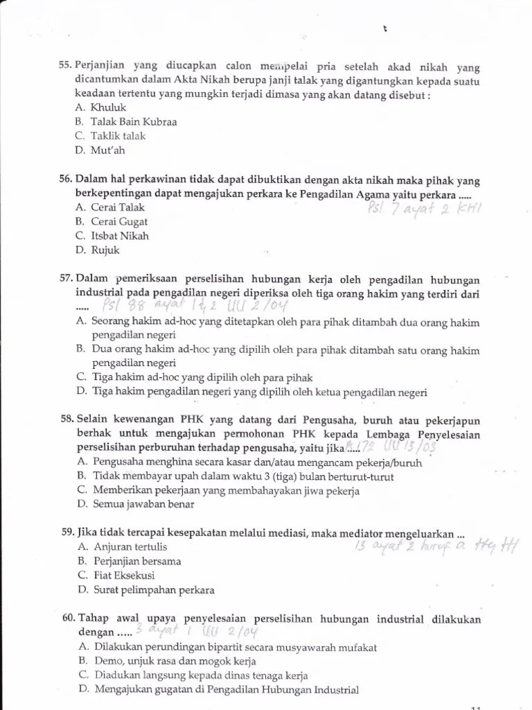 Contoh Soal Latihan Ujian Advokat PERADI Ep.02 PDF