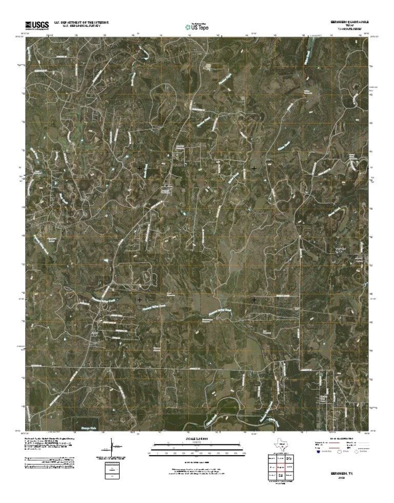 Topographic Map of Bergheim PDF United States Geological Survey Geophysics