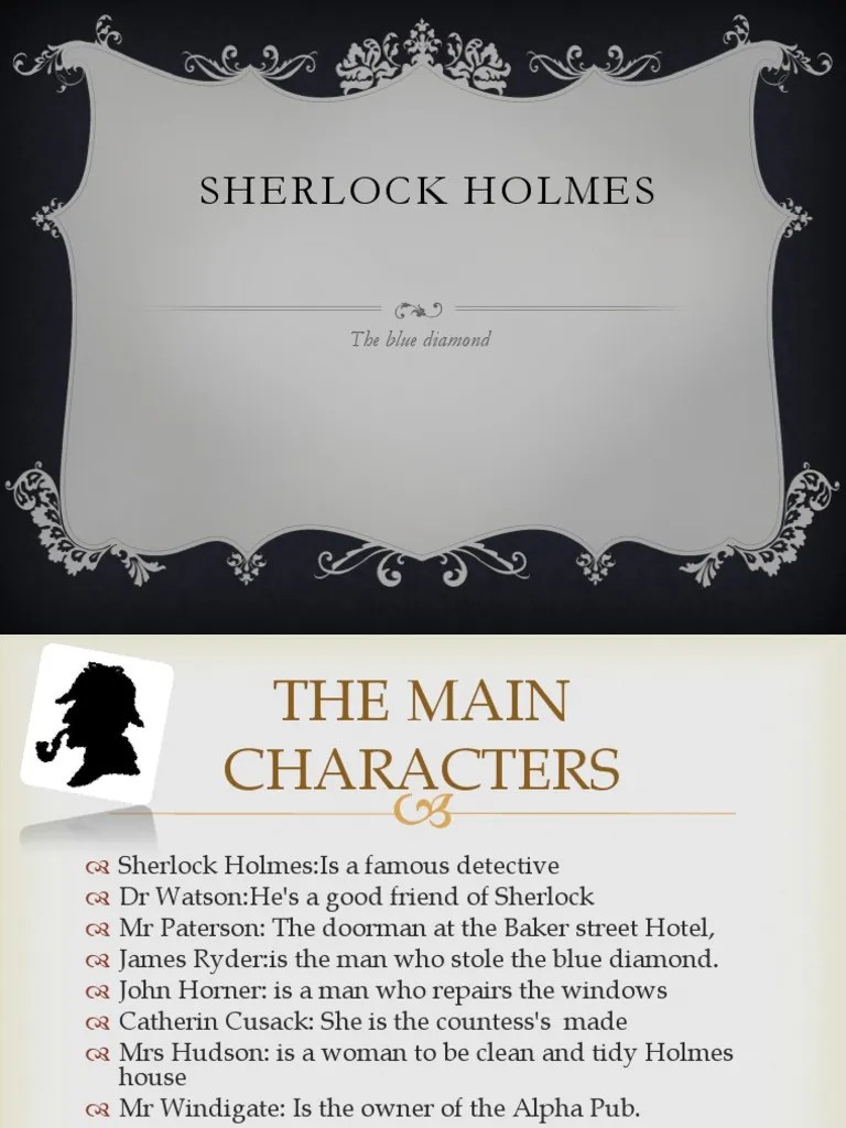 Sherlock Holmes, TH Blue Diamond PDF