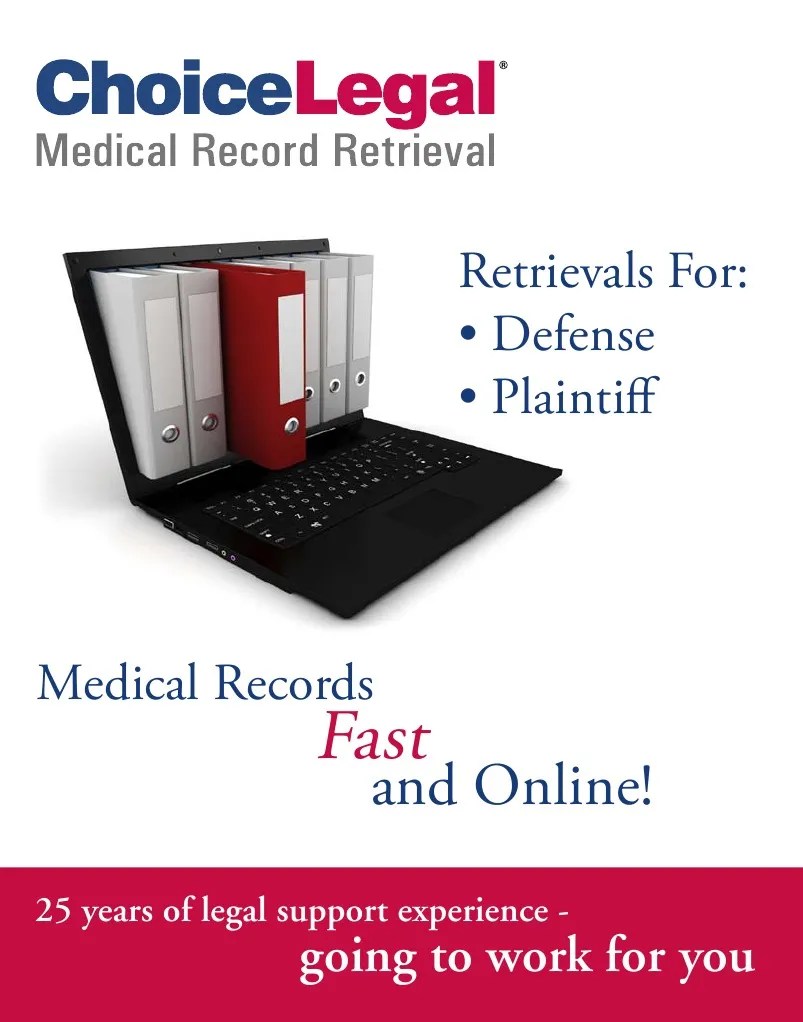 Medical Records Retrieval Choice legal 855 8758550 Medical